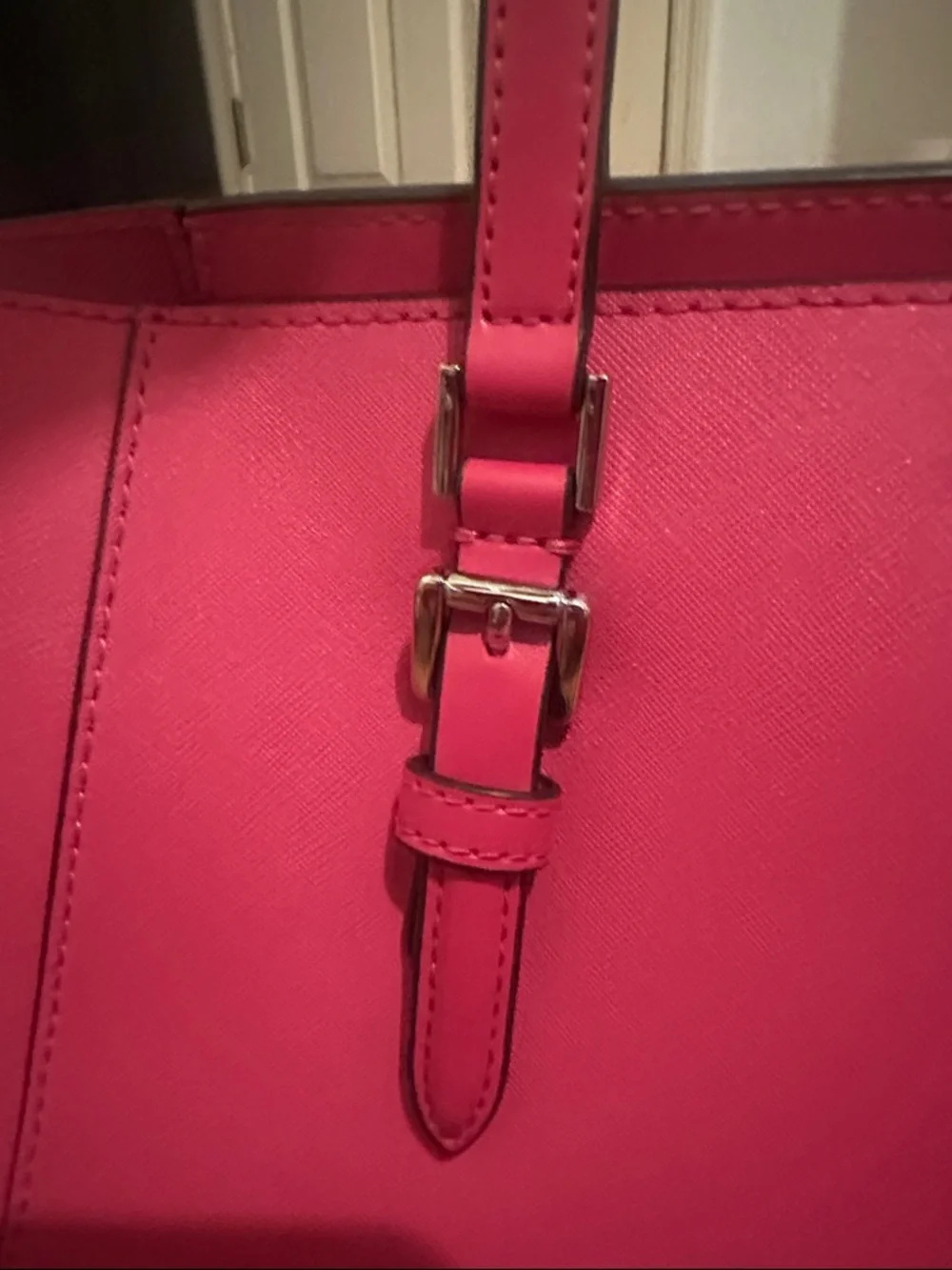 Michael Kors Hot Pink Saffiano Tote with Matching Wallet - Picture 6 of 9